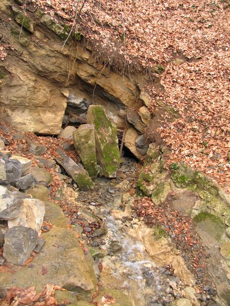 пещера-источник Врис (Вирсинь-чокрак); решётка и завал для воды не помеха
