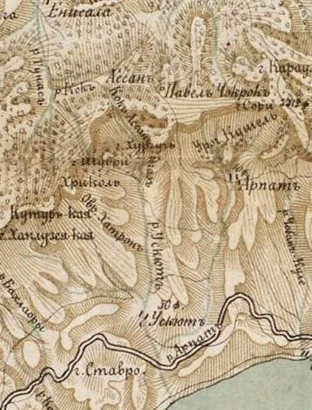 фрагменты карт Безчинского и современной
