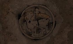 медальон с барельефом Агнца под куполом храма Святого Знамения