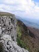 Тирке яйла. Обрывы Хапхала