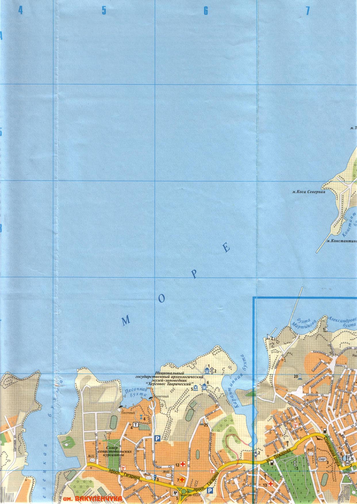 пляжи севастополя на карте с названиями