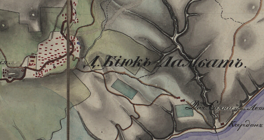 на редкой карте 1836 г., хранящейся в Библиотеке Академии наук, показаны деревни и ближайшие местности, прилегающие к построенному Южнобережскому шоссе