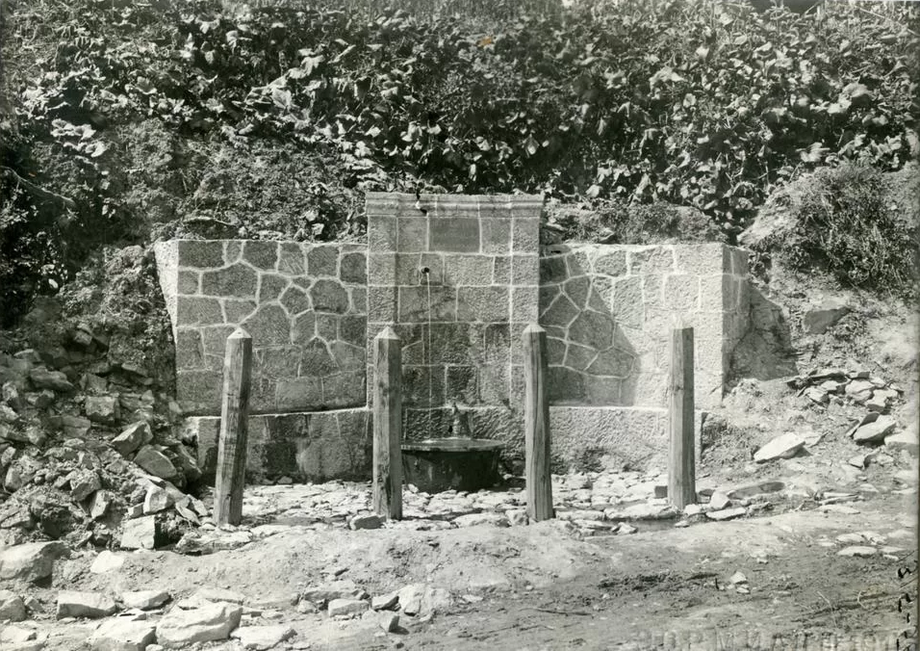 Шоссейный фонтан в фотоколлекции РЭМ. Фотограф М.И. Дубровский, 1907 г.