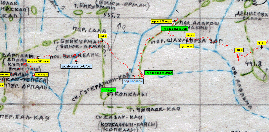 окрестности родника на карте Белянского и на верстовке