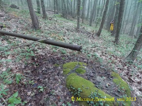вместо Карагольского фонтана вода из сбросовой трубы; фото Михаила Леонтьева май 2013